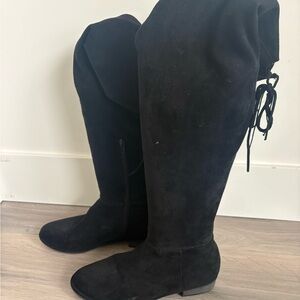 CALL IT SPRING OVER THE KNEE FAUX SUEDE BOOTS